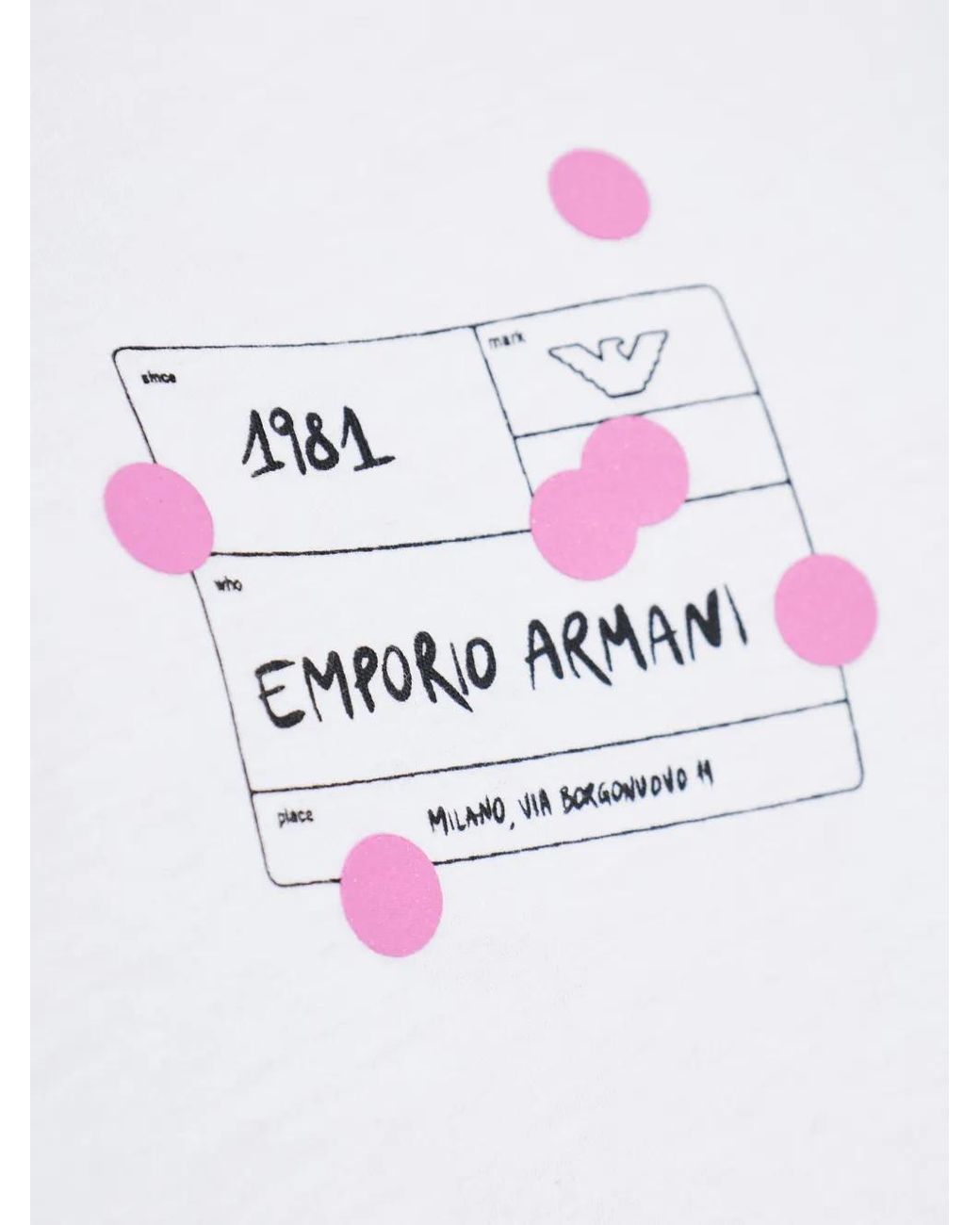 Emporio Armani White Printed T-Shirt