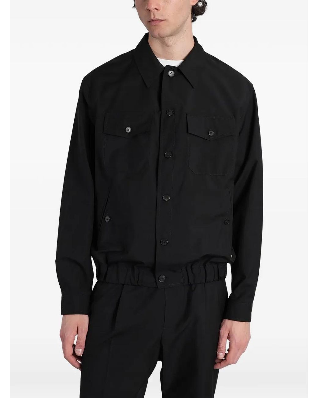 Grayed Black Niko Elasticated-Hem Jacket for men