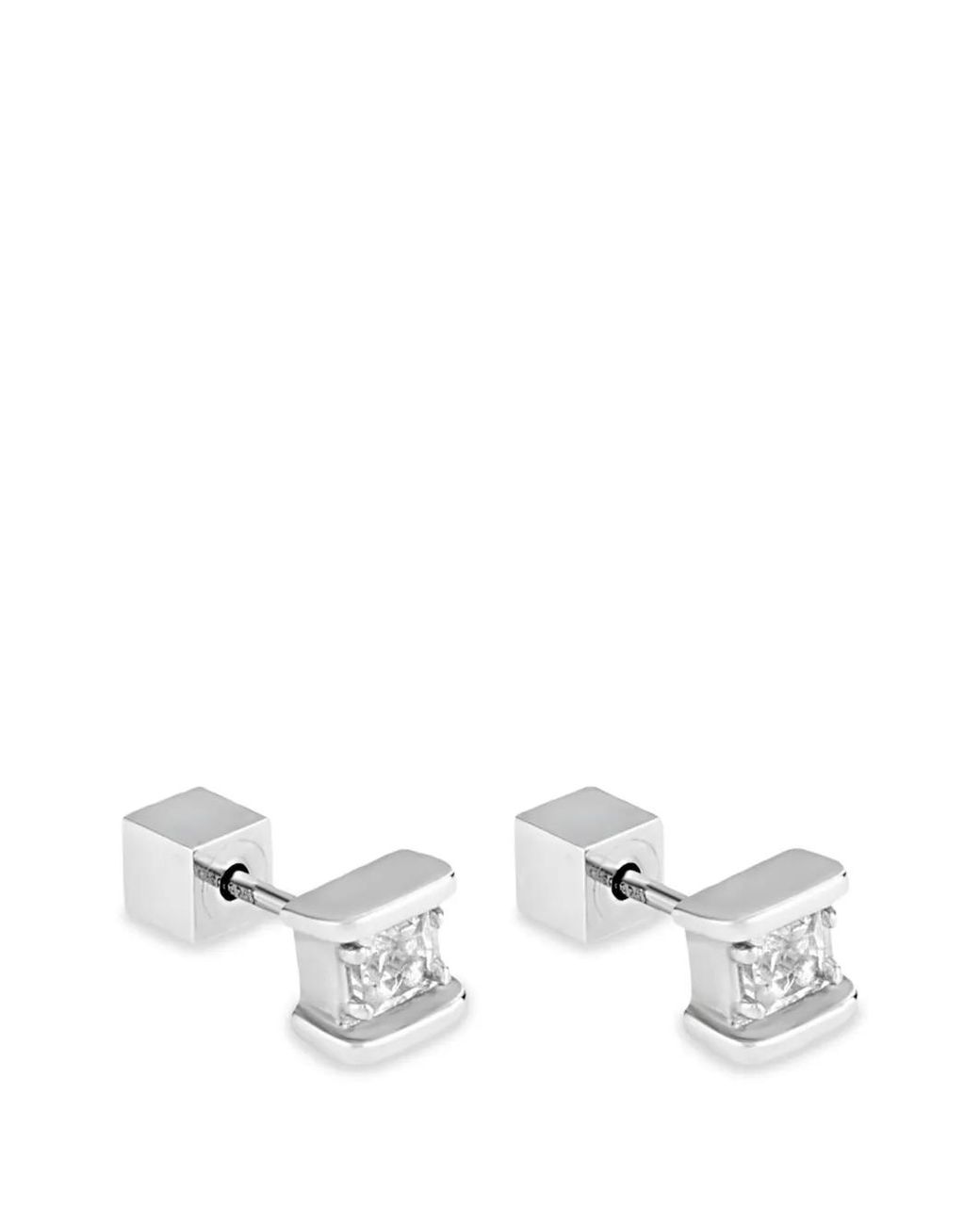 Ivi White Mini Iris Stud Earrings