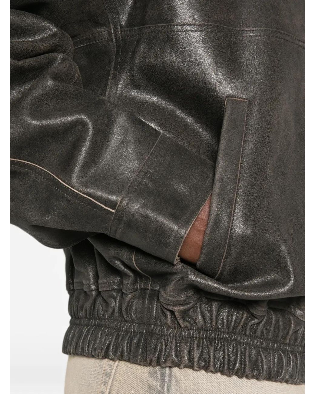 Alysi Black Heavy Leather Jacket