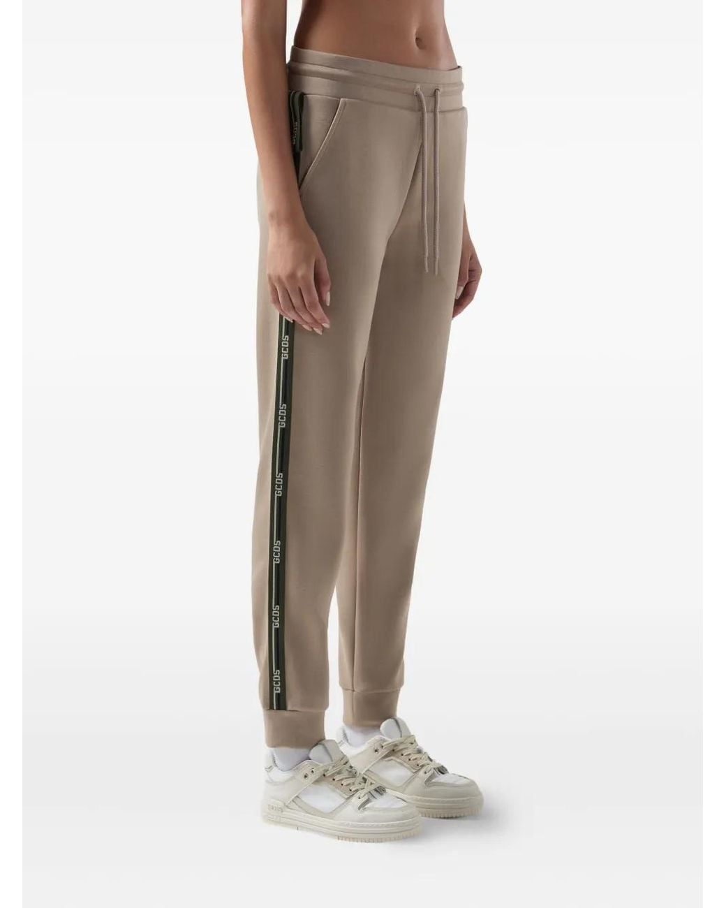 Gcds Natural Logo-Tape Scouba Track Pants