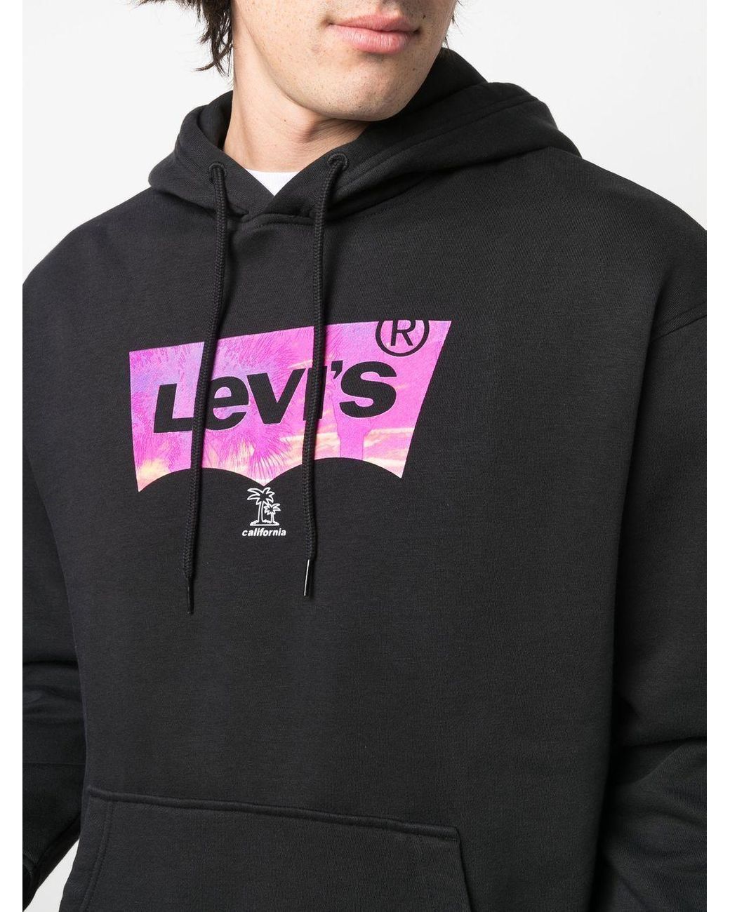 Levi's Men's Pullover long sleeve Batwing Logo Hoodie (Black) RRP
