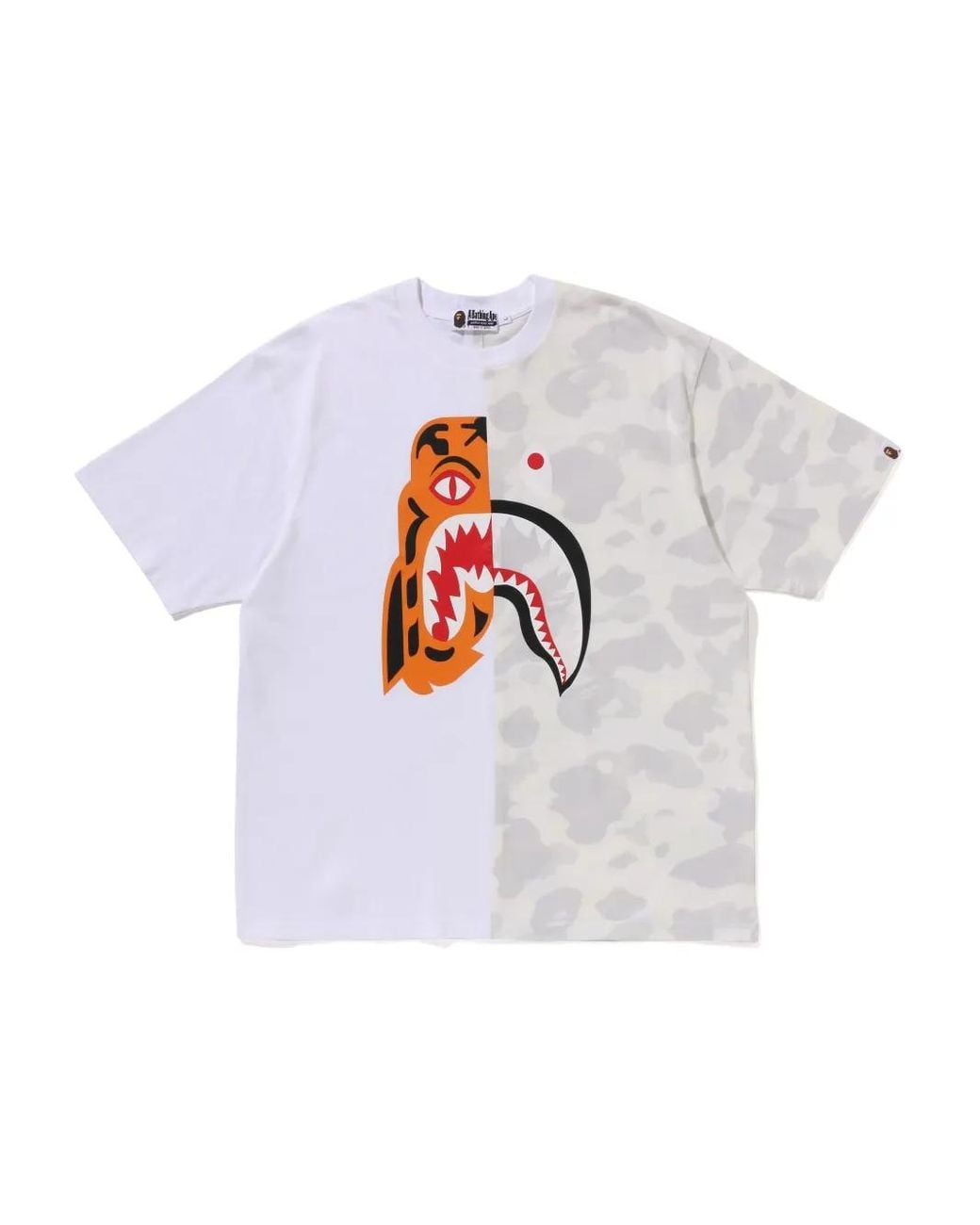 A Bathing Ape White Graphic-Print T-Shirt for men