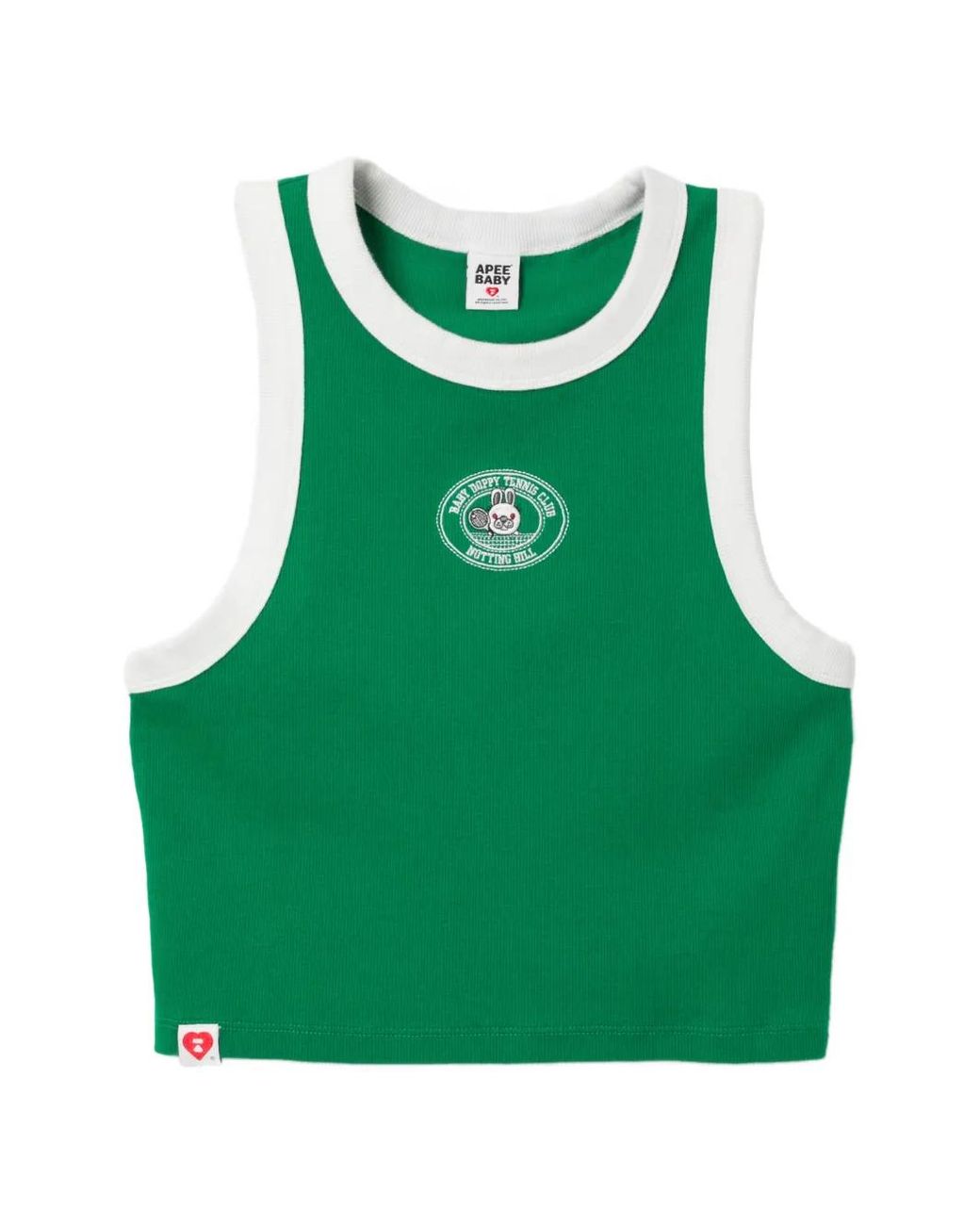 AAPE BY A BATHING AP Green Logo-Patch Tank Top