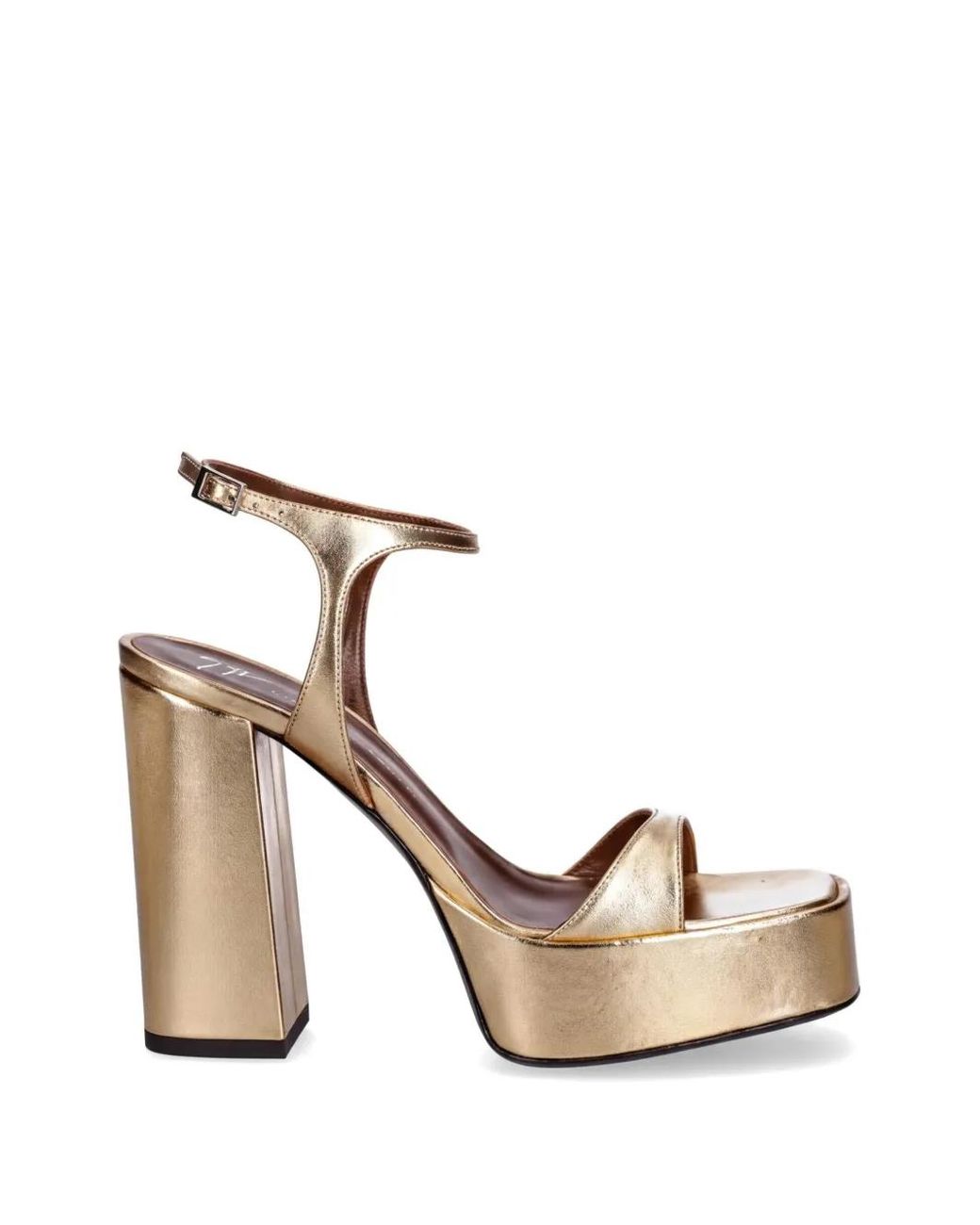 Giuseppe Zanotti Metallic Pat Platform Heeled Sandals