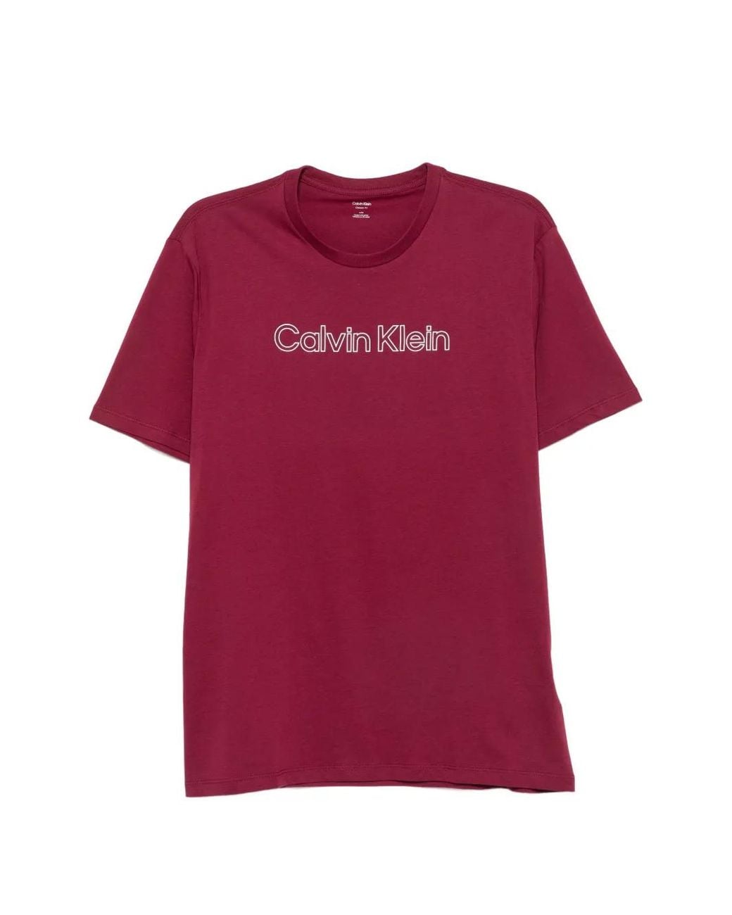 Calvin Klein Red T-Shirt À Logo Imprimé for men