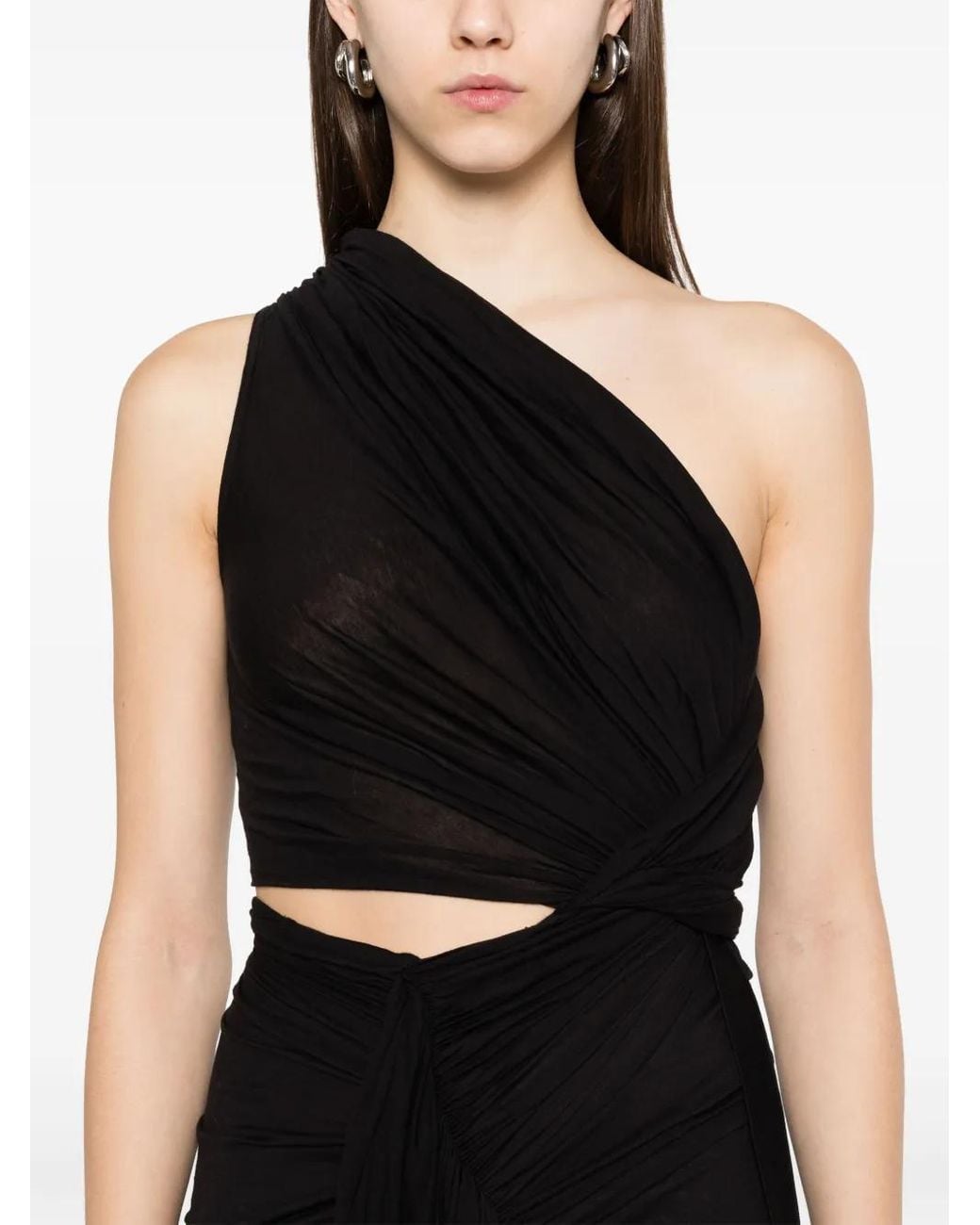 Rick Owens Black Fog Mini Dress