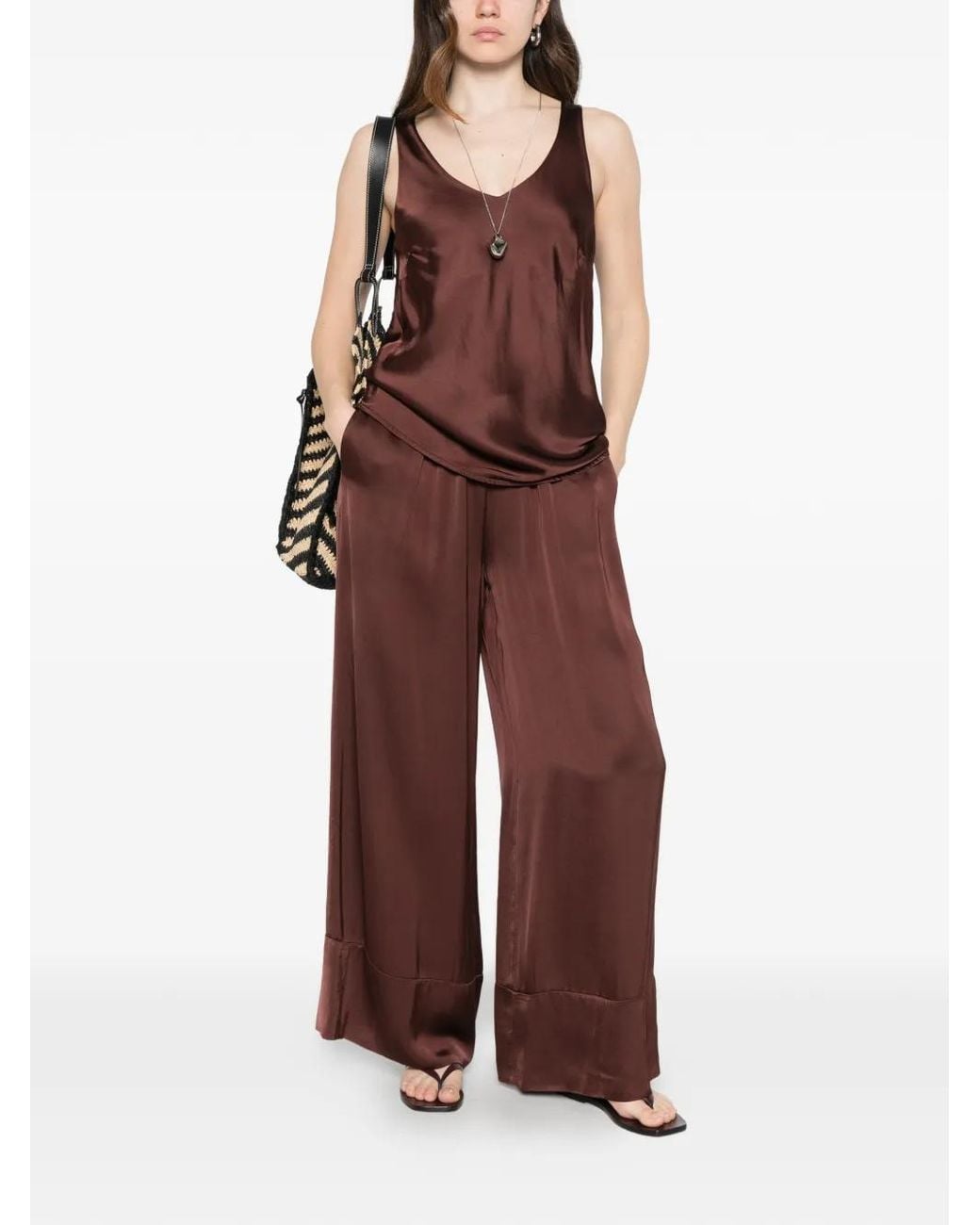 Dixie Brown V-Neck Top