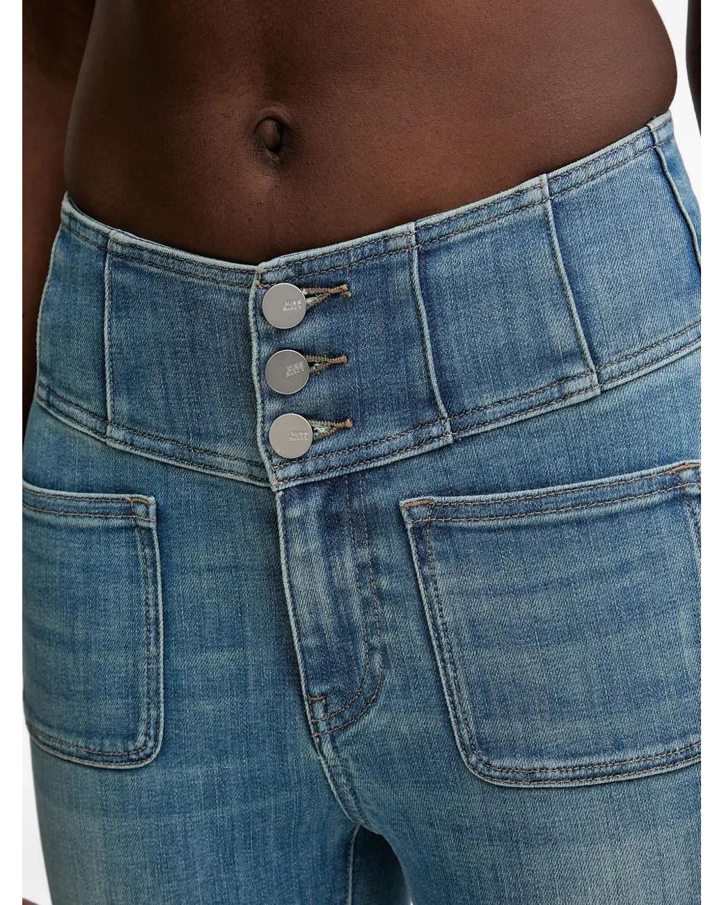 Miss Sixty Blue Buttoned Pocket Jeans