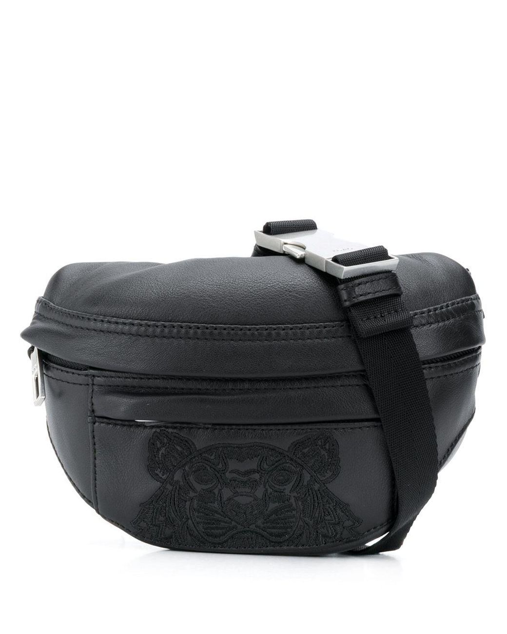 KENZO Leather Embroidered Tiger Belt Bag in Black for Men Lyst