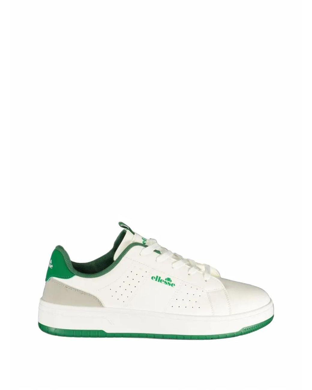 Ellesse White Perforated Logo-Print Sneakers for men