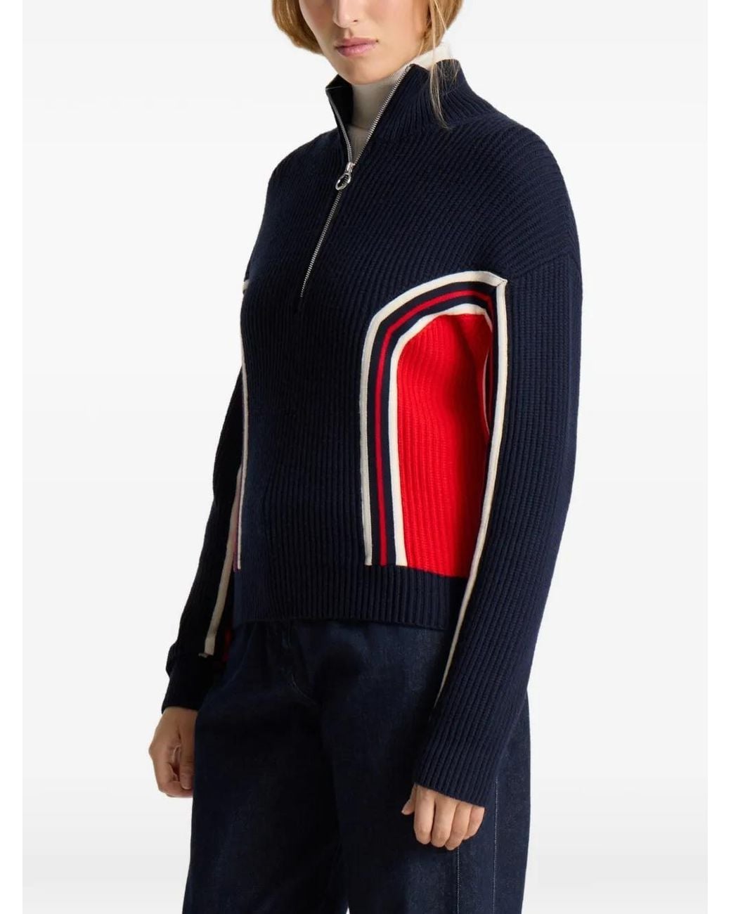 Fusalp Blue Mirala Colour-Block Sweater