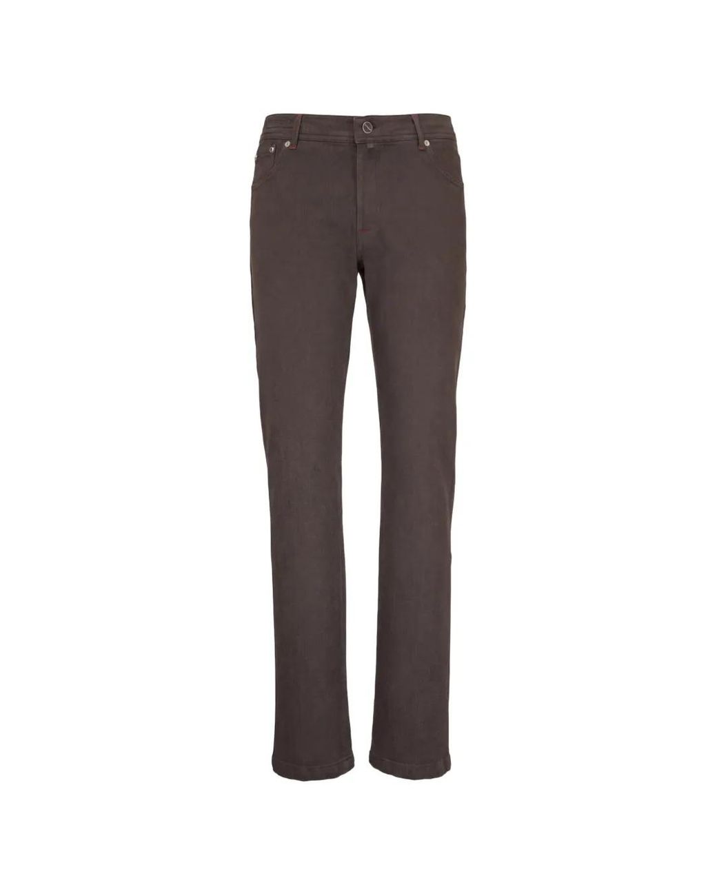 Kiton Gray Straight-Leg Jeans for men