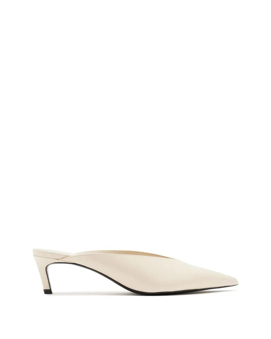 SCHUTZ SHOES Natural Mules En Cuir À Bout Pointu