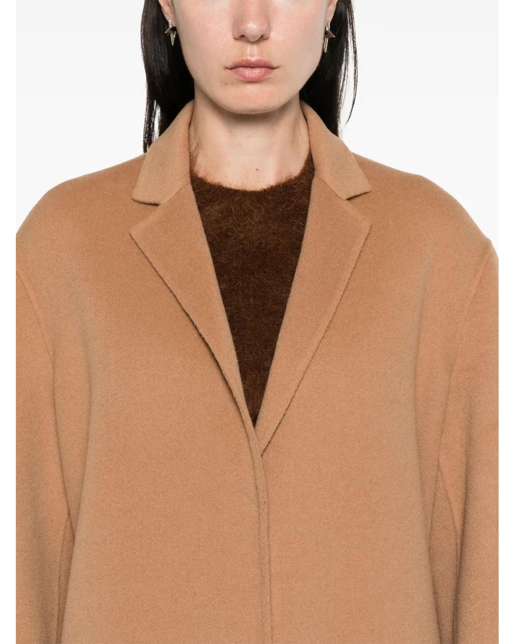 Semicouture Natural Wool Coat