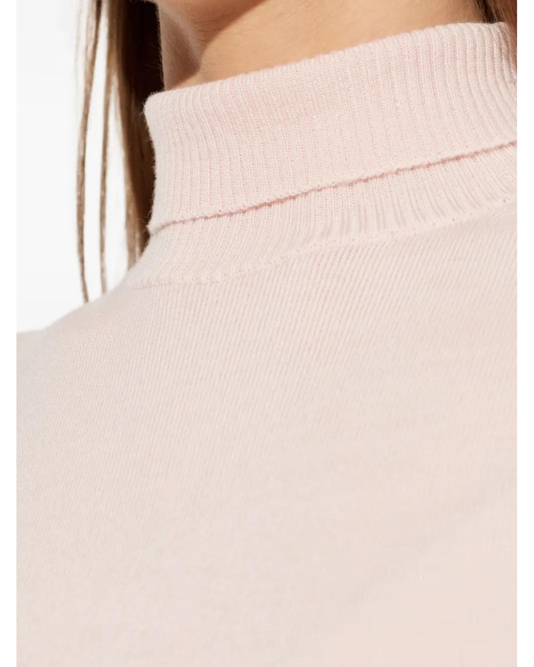 Sportmax White Eschimo Roll-Neck Sleeveless Sweater