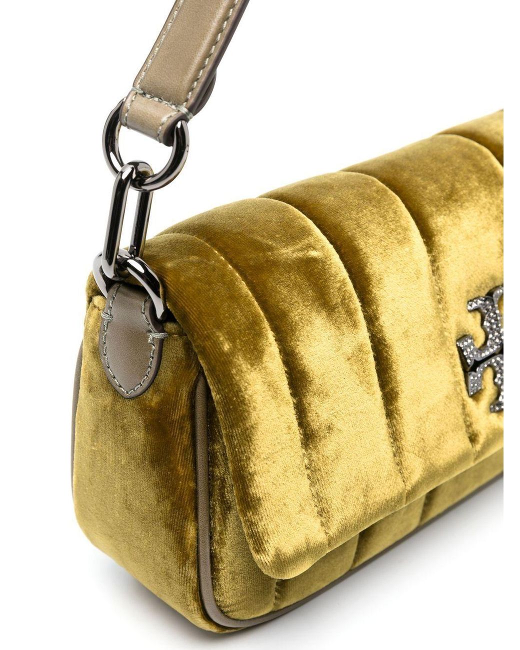 Tory Burch Small Kira Velvet Shoulder Bag in Metallic | Lyst