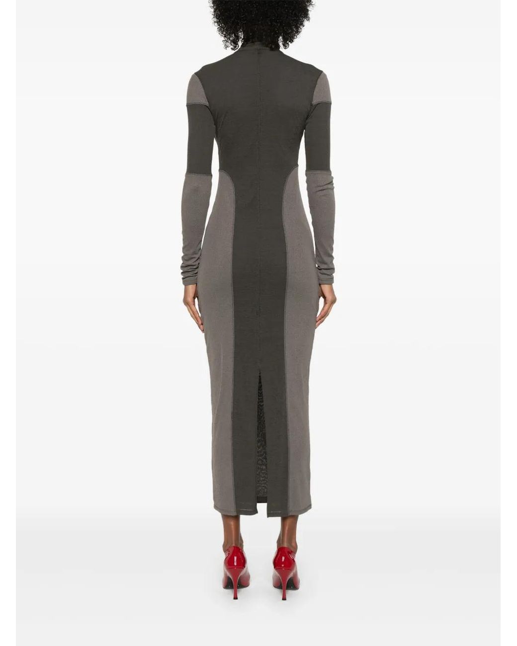 Nanushka Gray Patchwork Maxi Dress