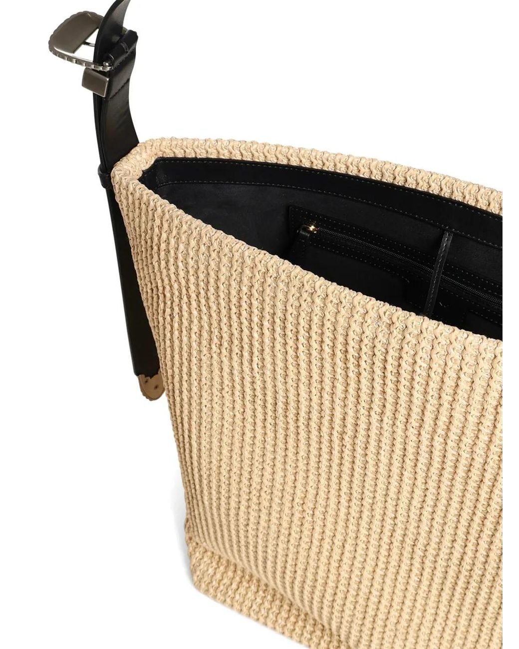 Pinko White Buckle-Strap Buckle Bag