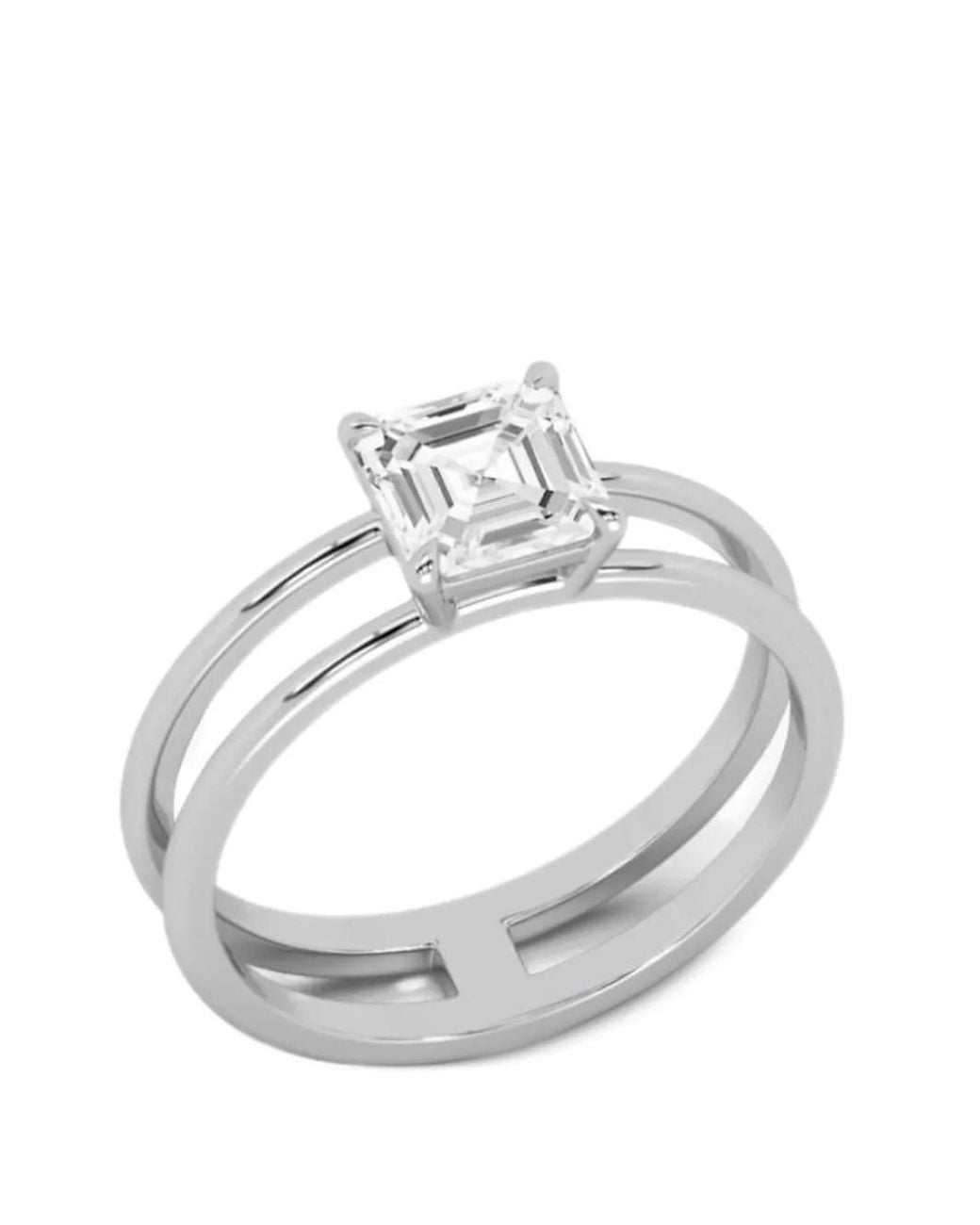 SOLO for Diamonds White Diamond Double-Band Ring