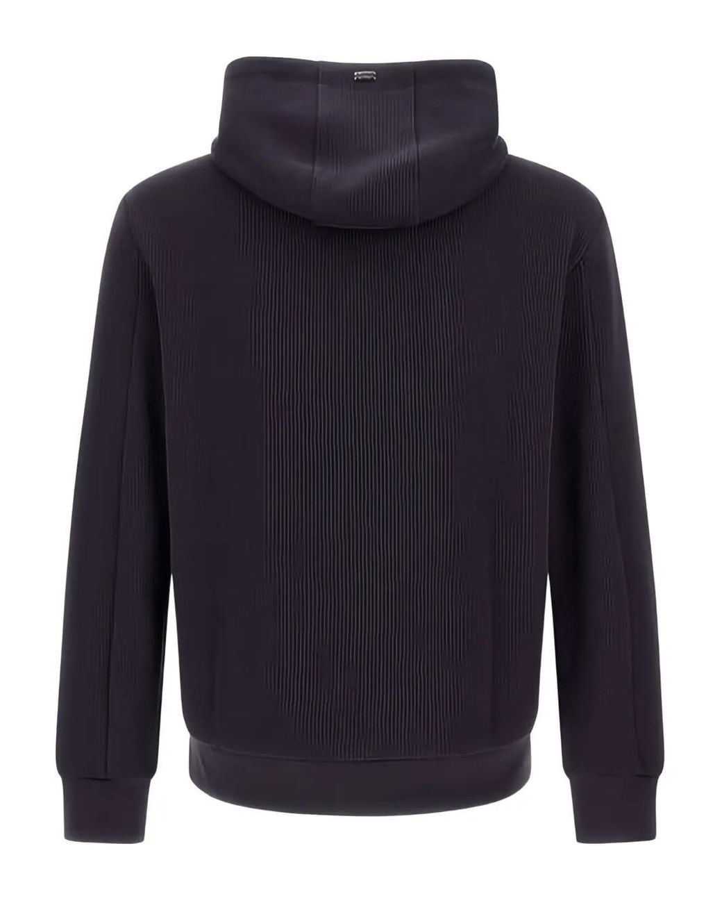 Herno Blue Ribbed Sweatshirt for men