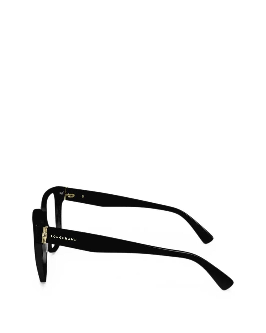 Longchamp Black Geometric-Frame Glasses