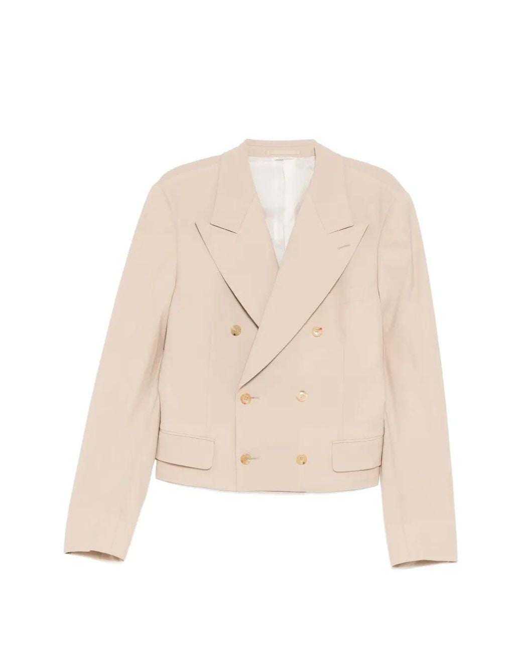 Comme des Garçons Natural Double-Breasted Cropped Jacket for men