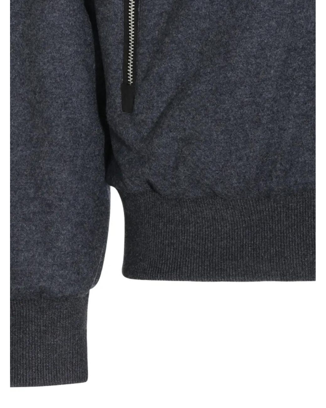 Montecore Blue Cardigan Zippé À Bords Nervurés for men
