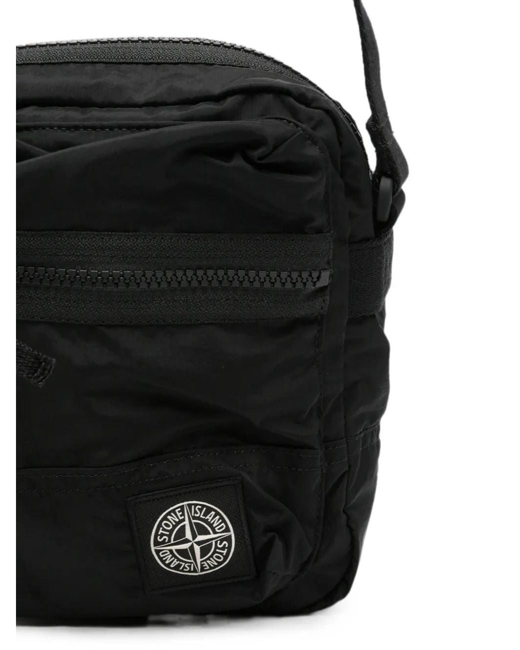 Stone Island Black Nylon Crossbody Bag for men