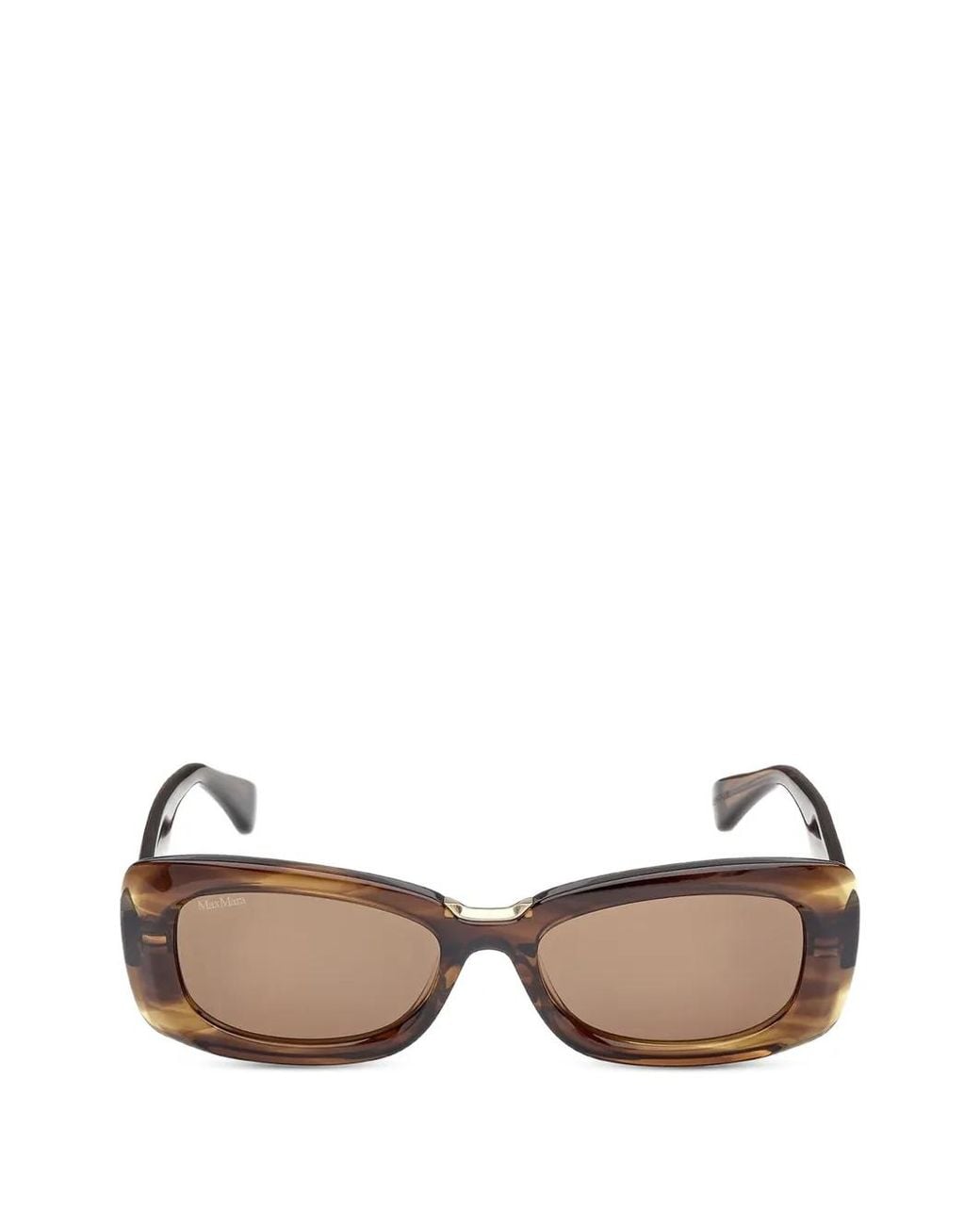 Max Mara Eyewear Green Rectangle-Frame Sunglasses