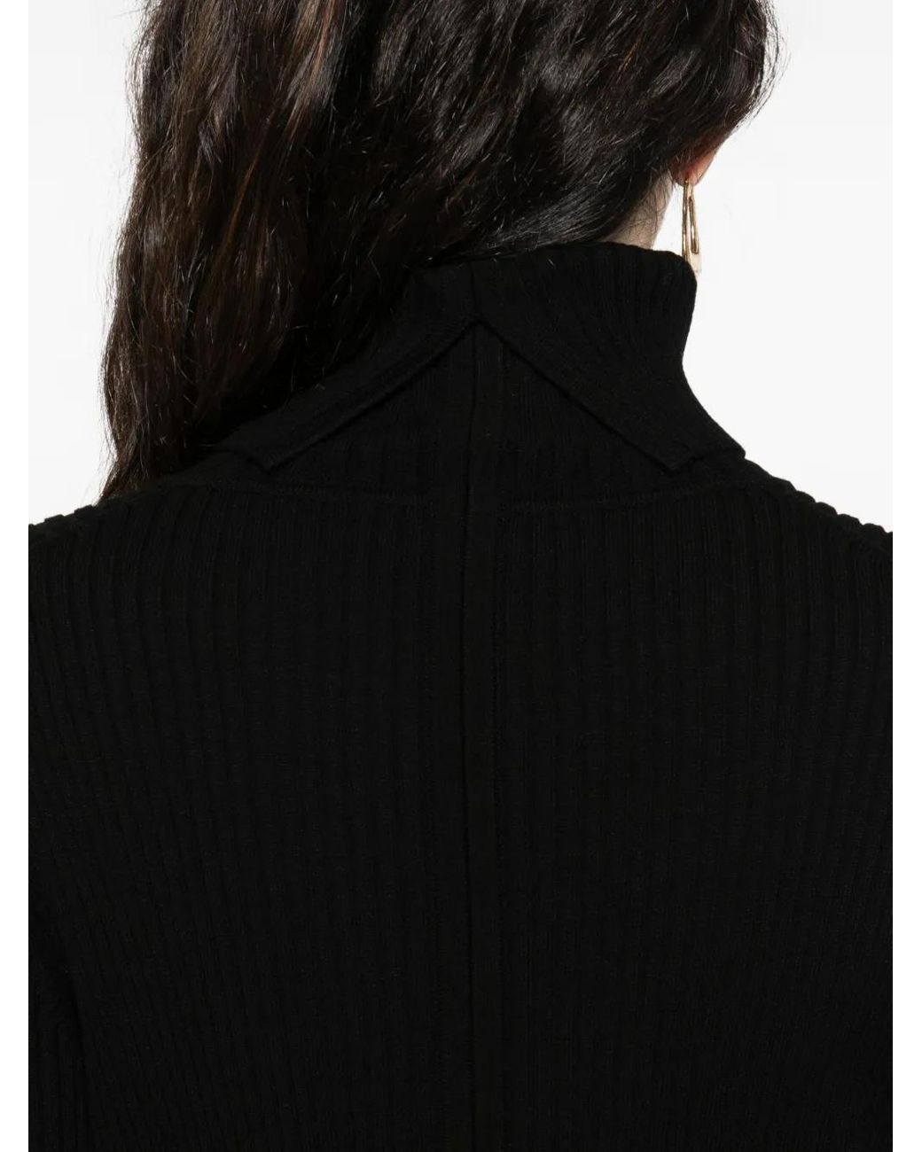 P.A.R.O.S.H. Black Gerippter Pullover