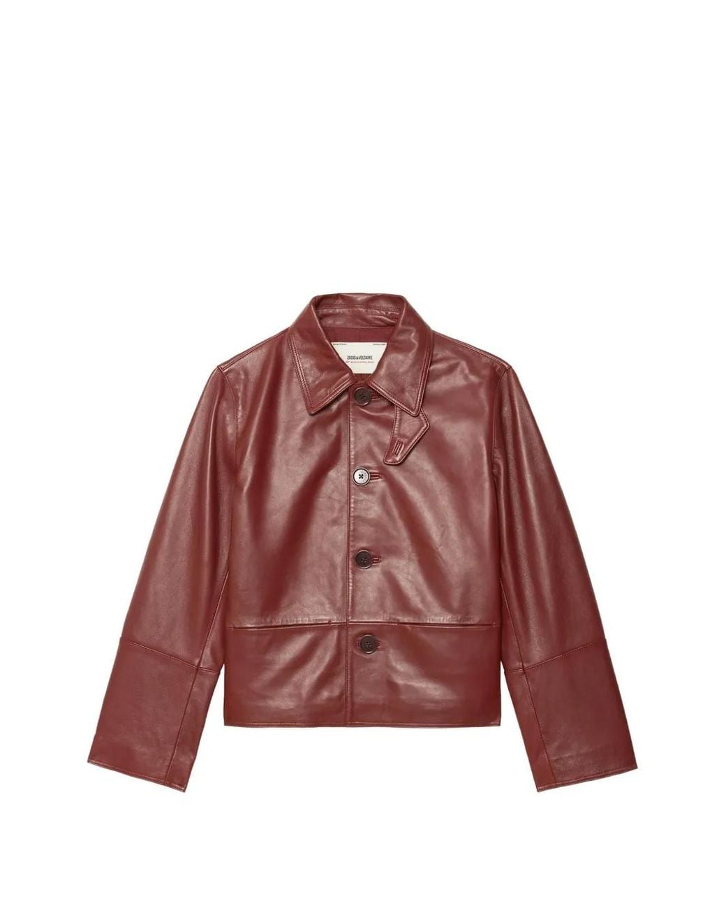 Zadig & Voltaire Red Lessa Leather Jacket