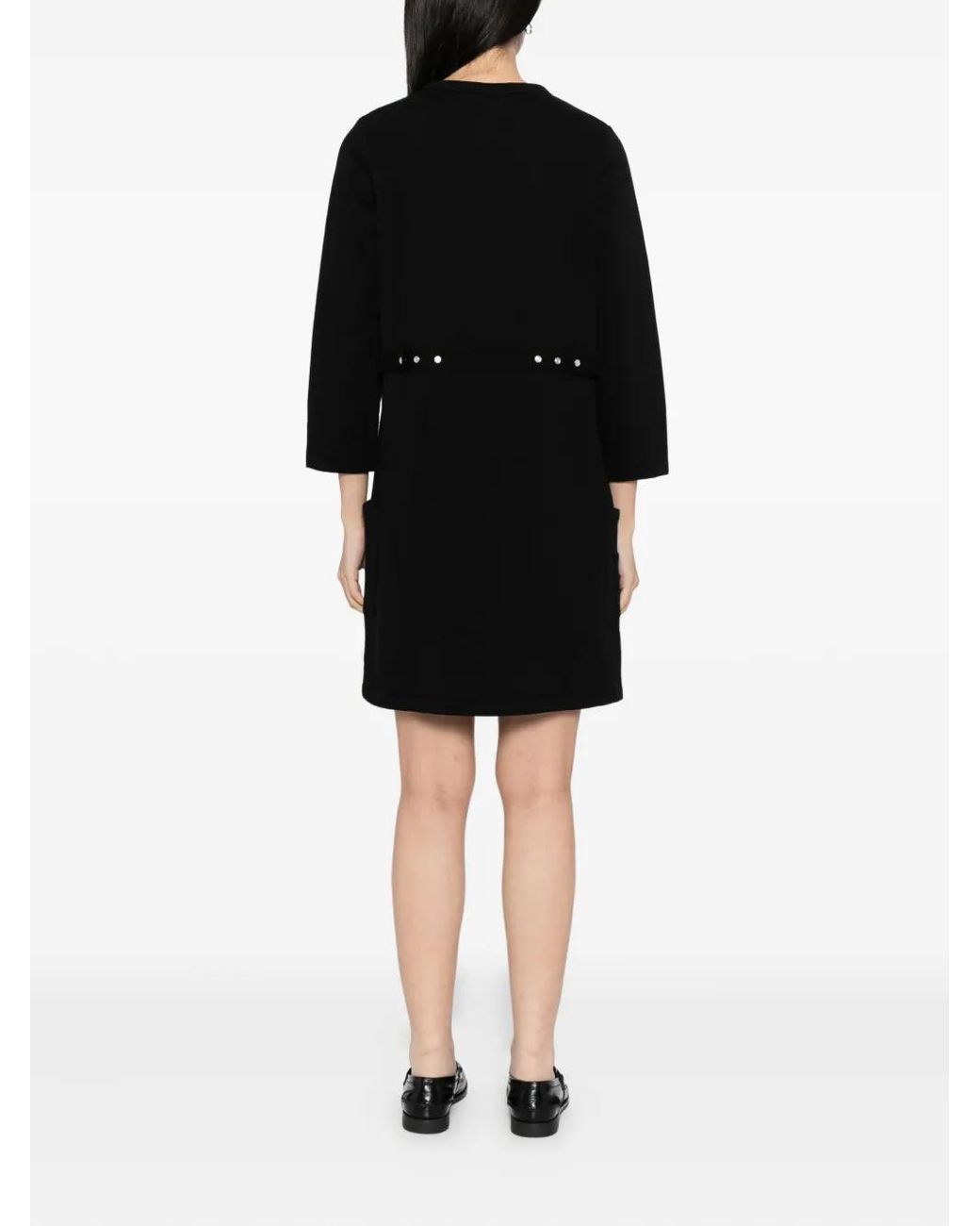 Agnes B. Black Snap Dress