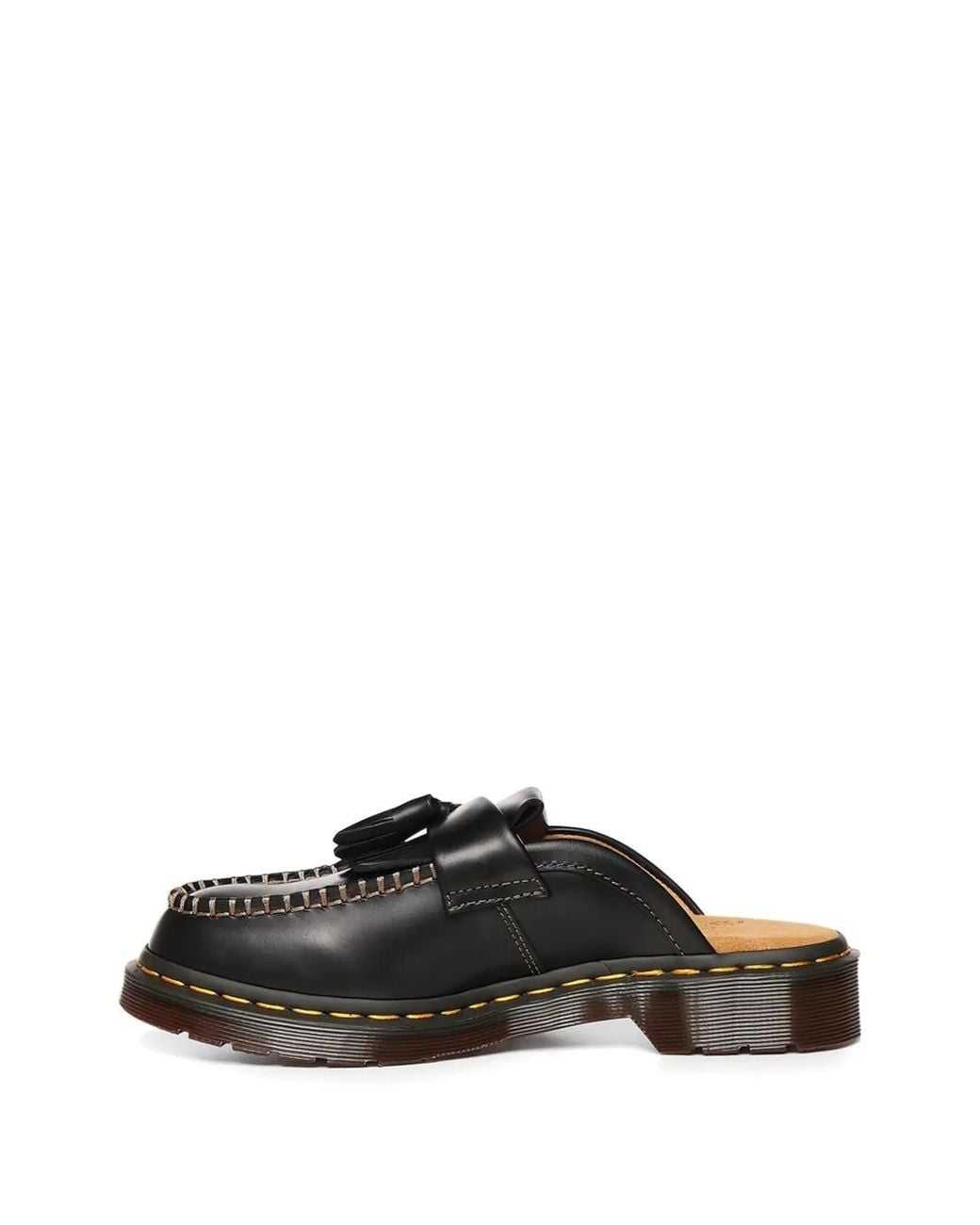 Dr. Martens Black Adrian Tassel-Detail Flat Mules