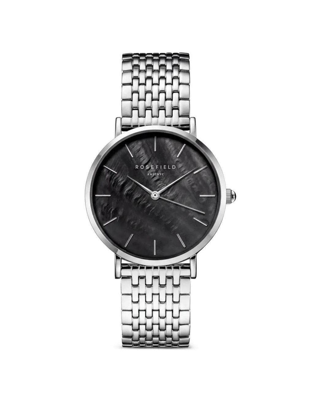 ROSEFIELD Black Montre Upper East Side Mm