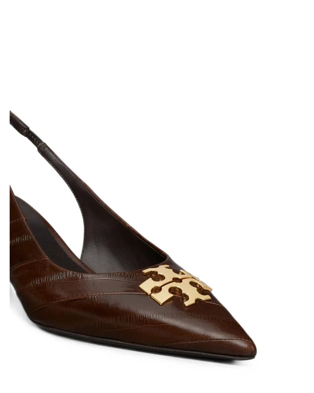 Tory Burch Brown Charlie Slingback Pumps