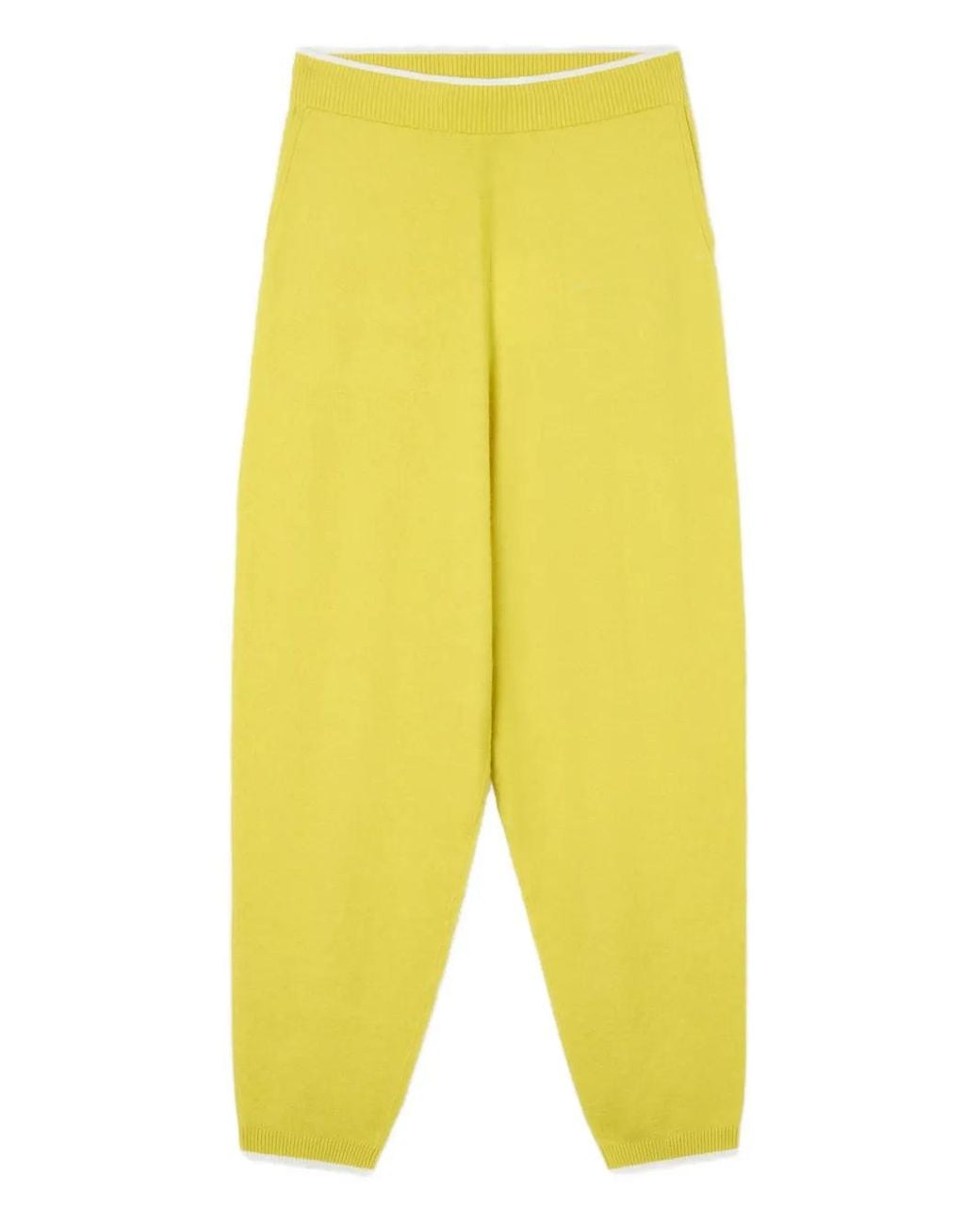 Sunnei Yellow Elastic-Waist Knitted Trousers