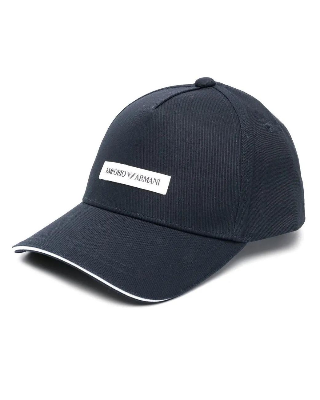 Emporio Armani Logo -Baumwollkappe in Blue für Herren