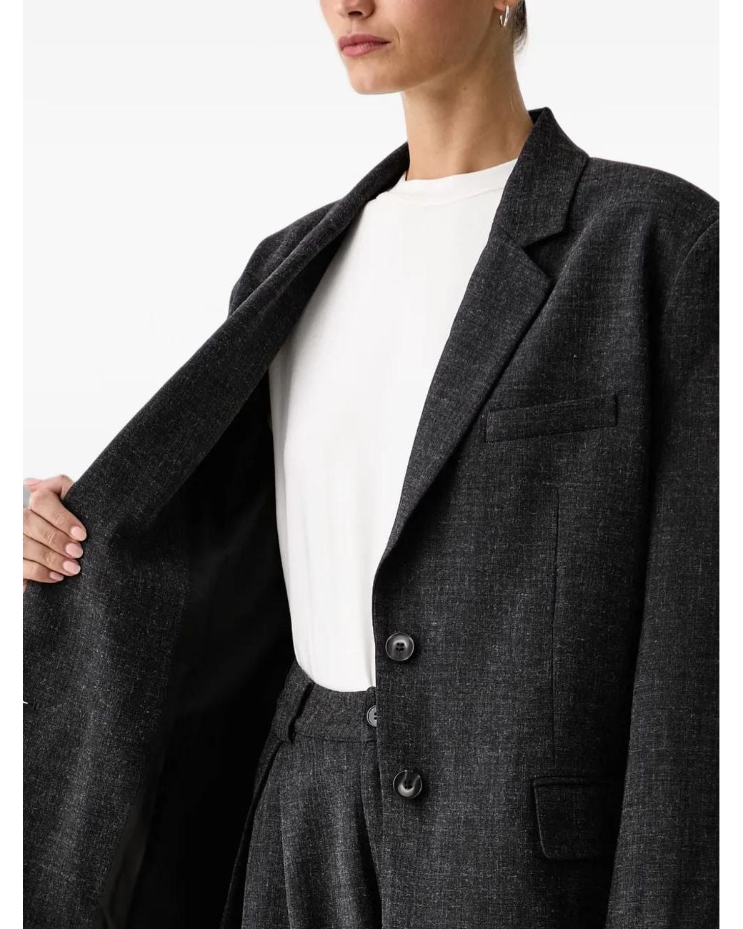 ELEH Black Marella Single-Breasted Blazer