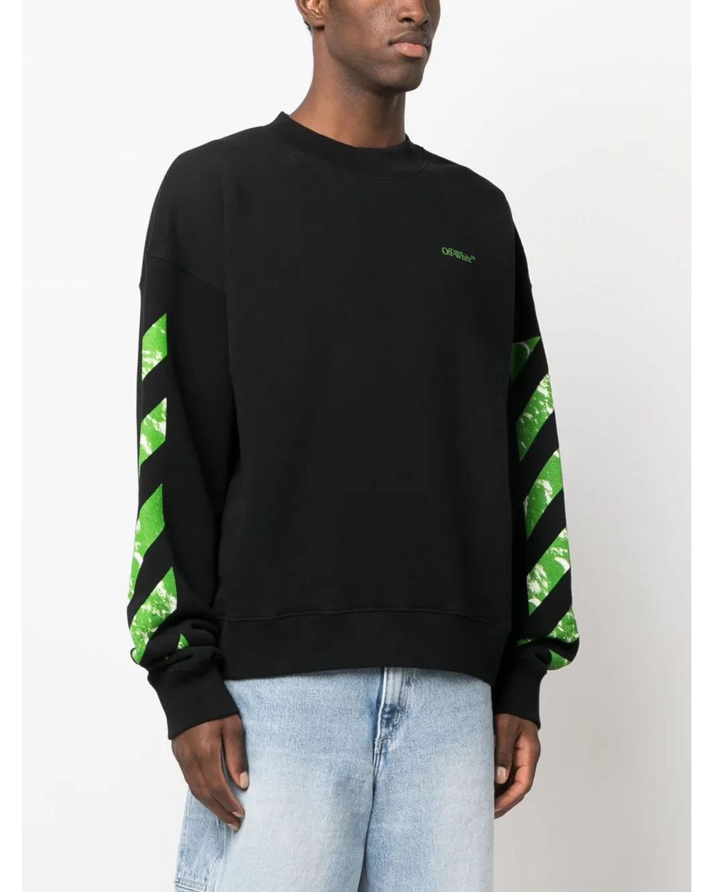 Off-White c/o Virgil Abloh Black Diag Stripe Sweatshirt for men