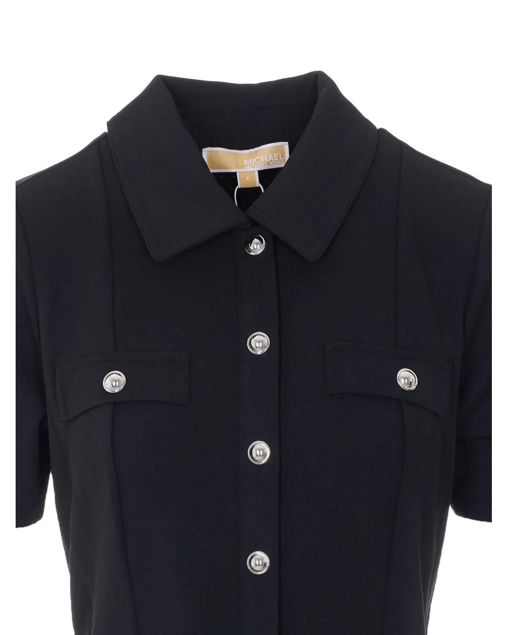 MICHAEL Michael Kors Black Button Chain Mini Dress