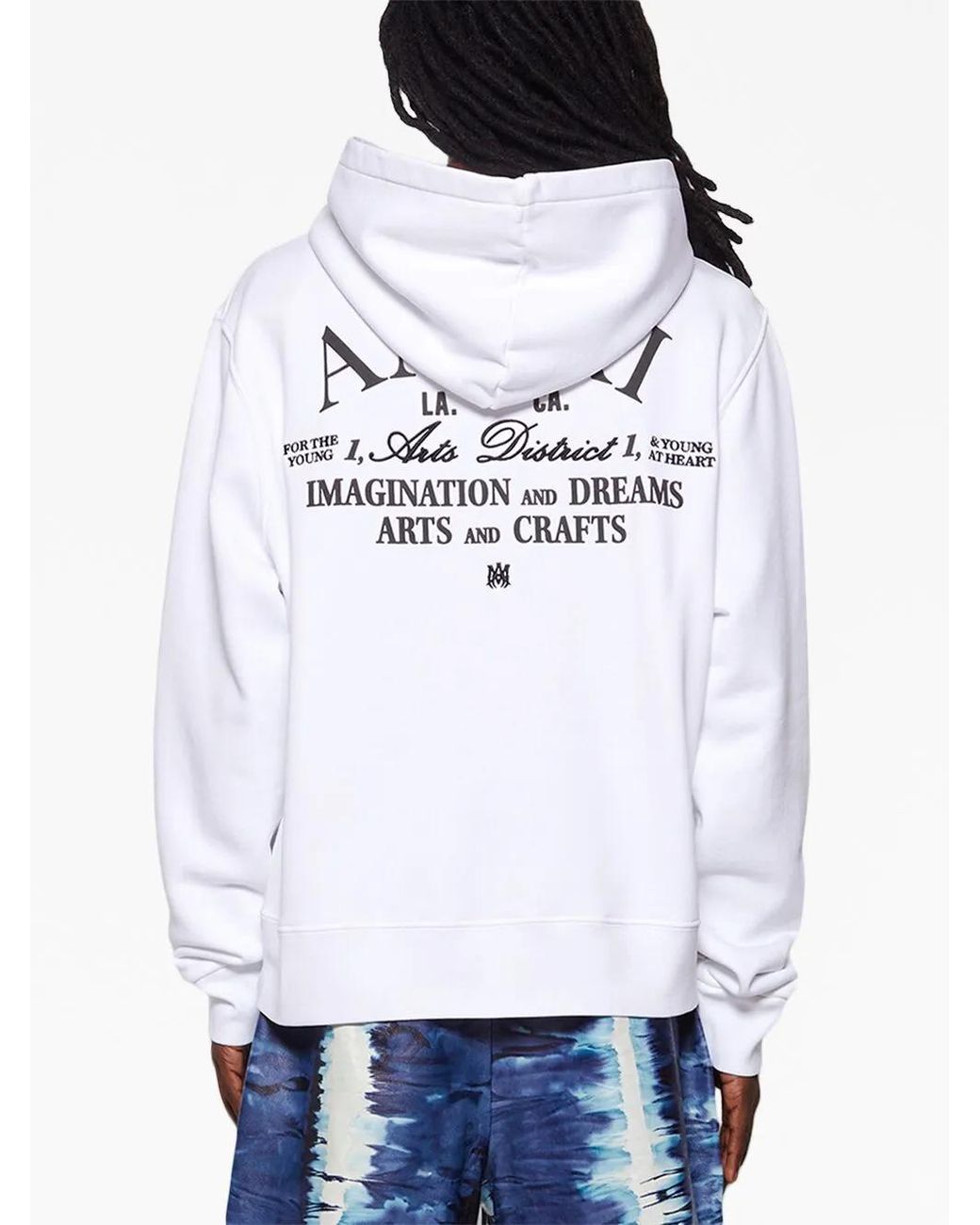 Amiri Regular White Hoodie With Logo for men