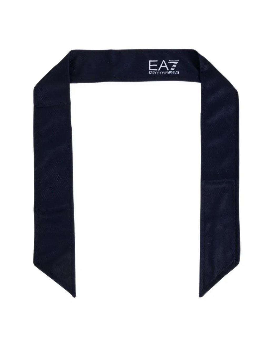EA7 Blue Logo-Print Headband