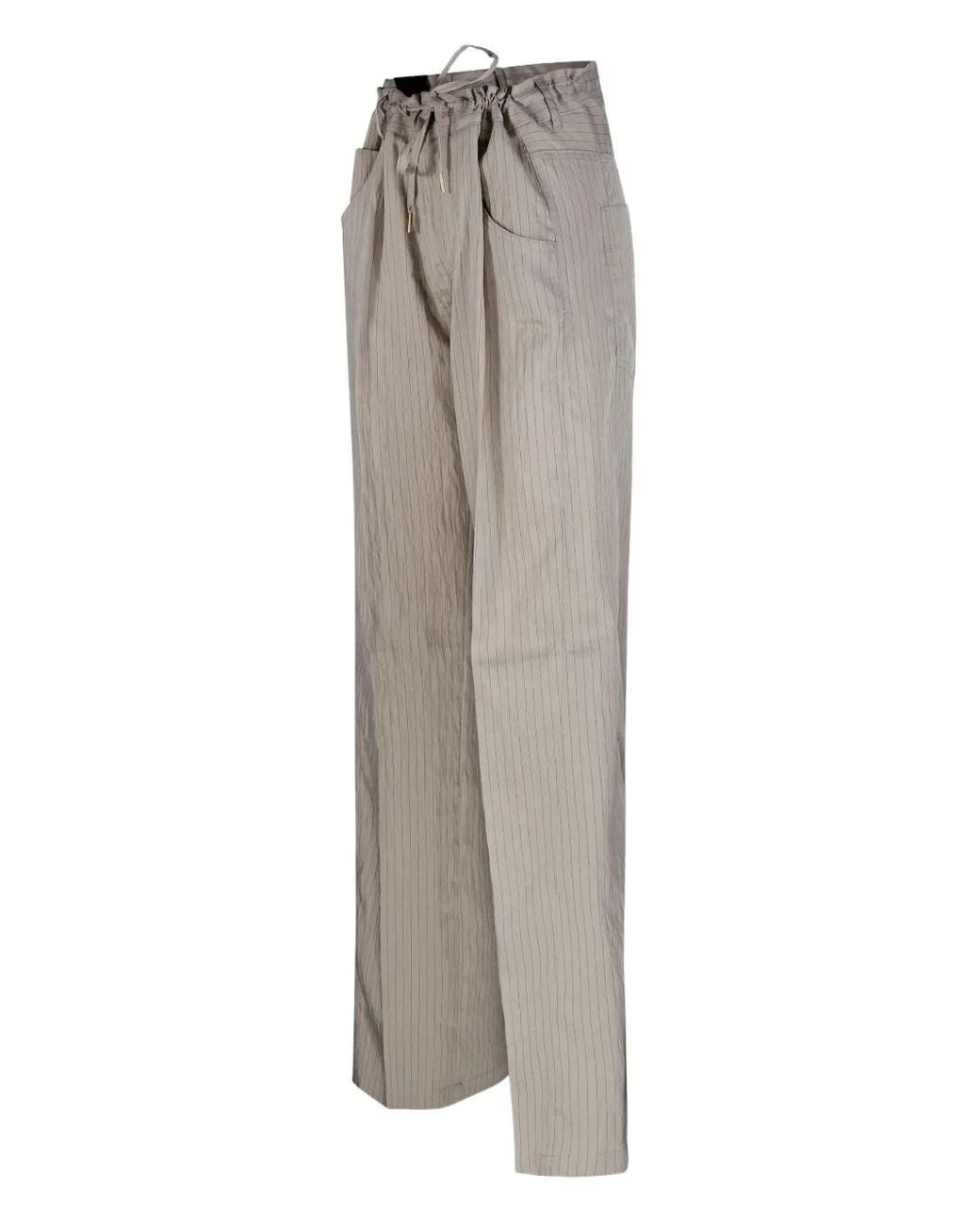 DARKPARK Gray Pinstriped Trousers