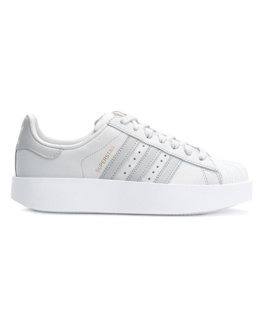 adidas Leather Superstar Bold Platform Sneakers in White | Lyst