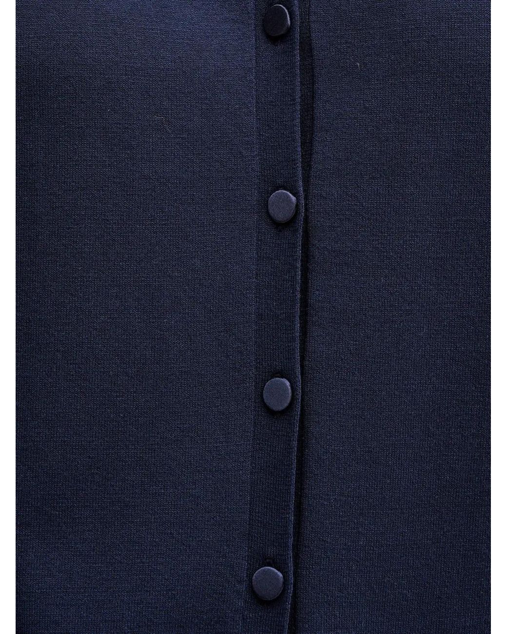 Sisley Blue Crew-Neck Button-Up Cardigan
