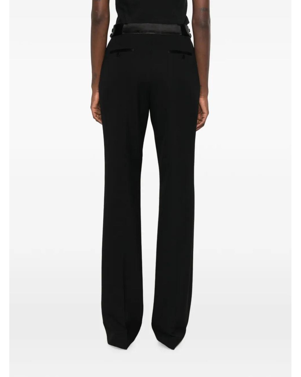 Tom Ford Black Pantalon Fuselé À Texture Grain De Poudre
