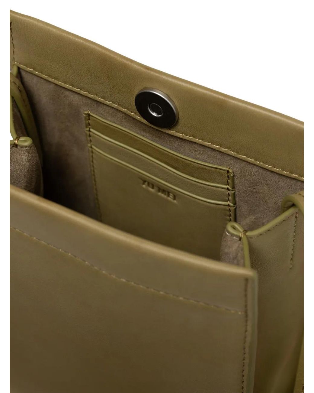 Yu Mei Green Georgie Leather Cross Body Bag