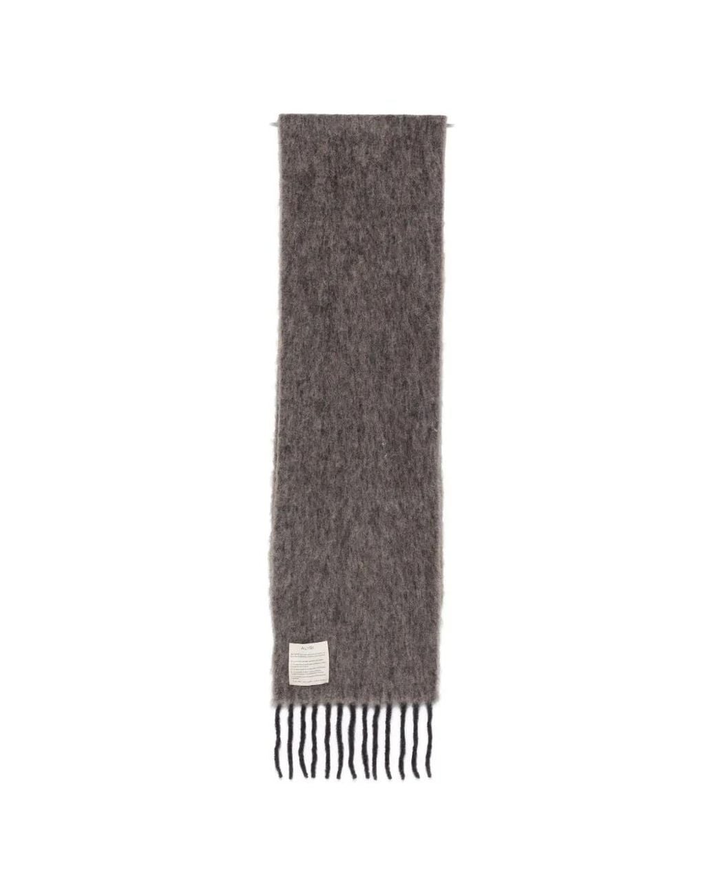 Alysi Gray Fringe-Trimmed Scarf