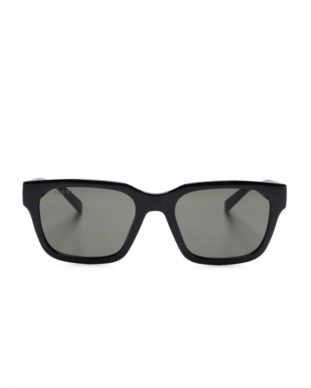 Gucci Gray Rectangle-Frame Sunglasses for men